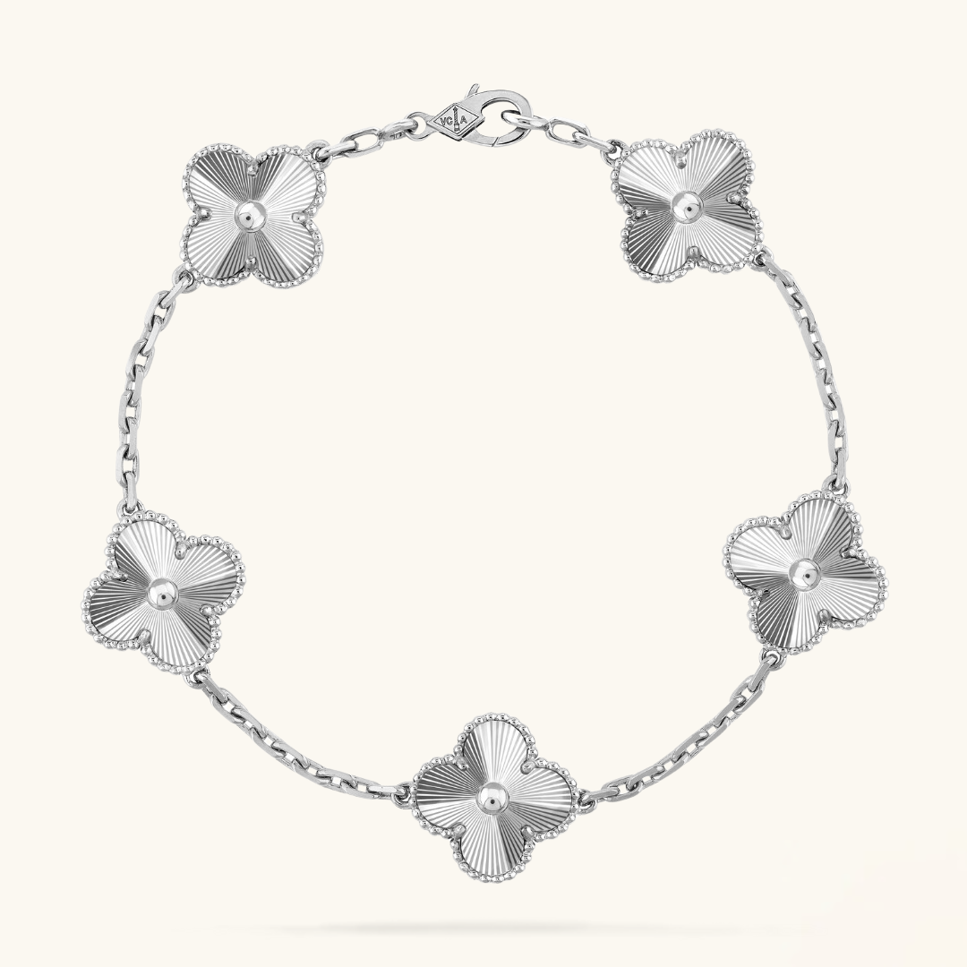 CLOVER | Pulsera de plata