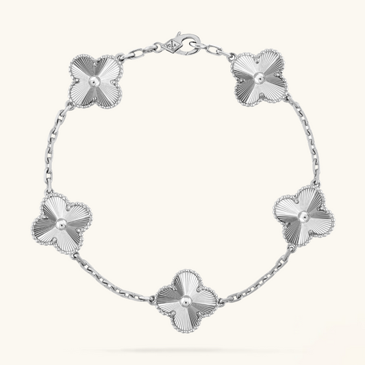 CLOVER | Pulsera de plata
