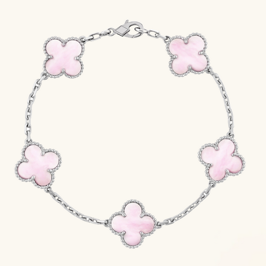CLOVER | Rosa/Silver Pulsera